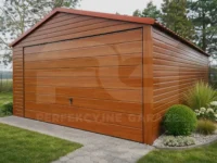 Garaż blaszany 3.5 x 6 Premium złoty dąb