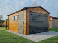 Garaż blaszany 3.5 x 5 Premium multigloss drzwi i okna