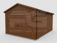 Garaż blaszany 3.5 x 5 orzech