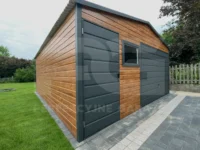 Garaż blaszany 5 x 6 Premium zbliżenie z przodu