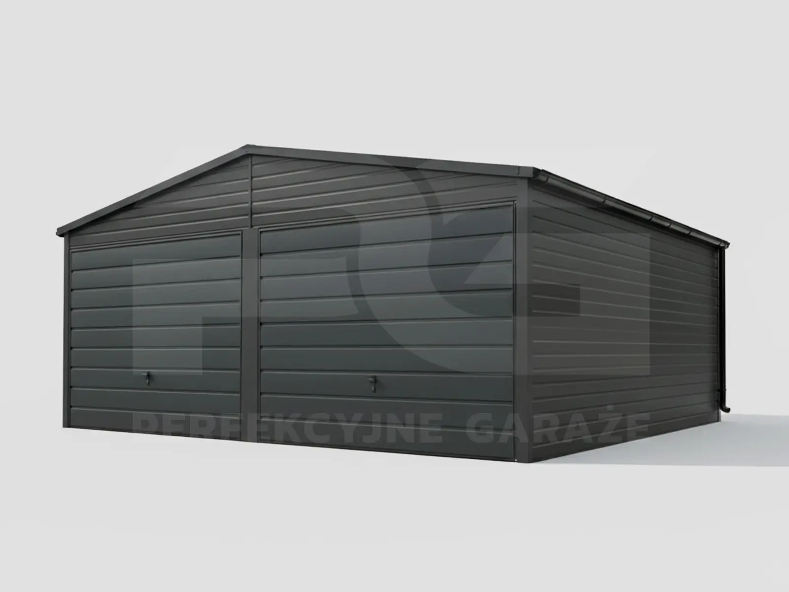 Garaż blaszany 6 x 6 Premium grafit