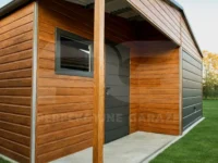 Rodzaje blach trapezowych Garaż blaszany 6 x 6 Premium z wnęką zbliżenie