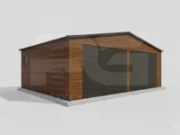 Garaż blaszany 7 x 5 Premium orzech