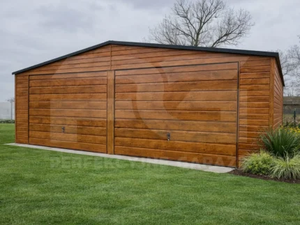 Garaż blaszany 7 x 5 Premium zdjęcie główne widok z przodu