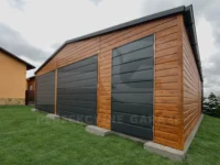 Garaż blaszany 7.5 x 6 Premium widok od frontu