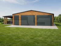 Garaż blaszany 7.5 x 6 Premium widok z oddali