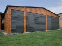 Garaż blaszany 7.5 x 6 Premium widok z przodu