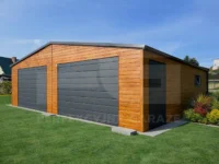 Garaż blaszany 8 x 5 Premium widok z przodu