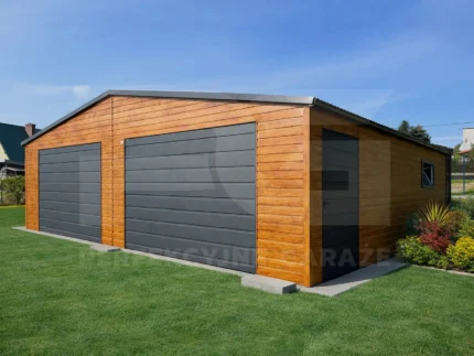 Garaż blaszany 8 x 5 Premium widok z przodu