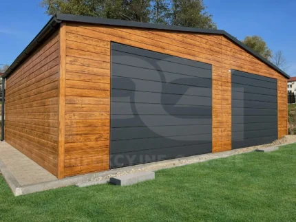 Garaż blaszany 8 x 6 Premium widok od frontu