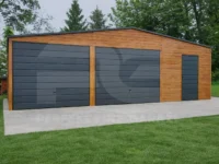 Garaż blaszany 9 x 5 Premium z przodu