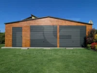 Garaż blaszany 9 x 5 Premium widok z przodu na wprost