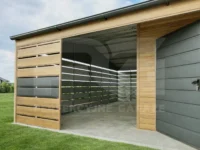 Garaż blaszany 9 x 7 Premium z wiata ażurową 3 x 7 zbliżenie