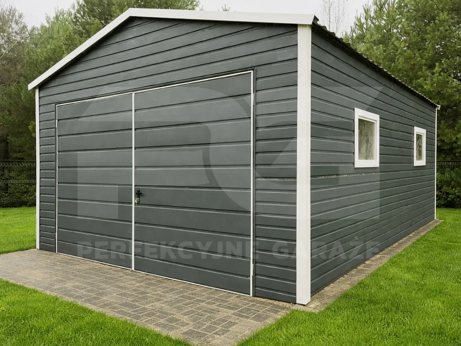 Kolory okien garażowych okna białe