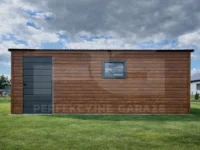 Garaż blaszany dwuspadowy 6 x 5 Premium widok boczny