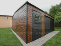 Garaż z bramą segmentową 7 x 6 Premium widok od frontu