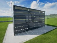 Wiata śmietnikowa 2 × 2 widok z przodu