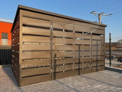 Wiata śmietnikowa 4 × 2 zbliżenie