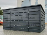 Wiata śmietnikowa 4 × 2 widok z przodu