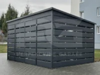 Wiata śmietnikowa 5 × 3 widok boczny