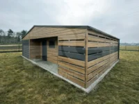 Garaż blaszany Premium 9 x 6 z pomieszczeniem gospodarczym